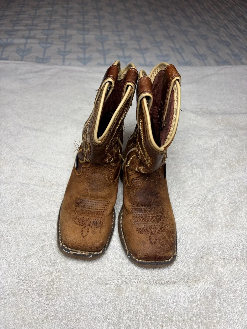 Justin Boots Kids Brown Leather Western Cowboy Boots